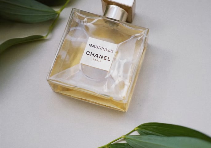 Top view on the Chanell Parfum Product